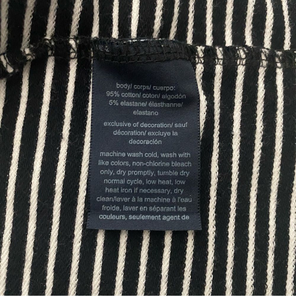 Tommy Hilfiger Stripe Puff Sleeve Jacket Large With Pockets Navy - Picture 10 of 13